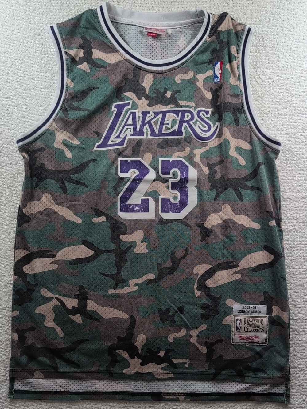 NBA LA Lakers LeBron James #23 Woodland Camo basketball jersey